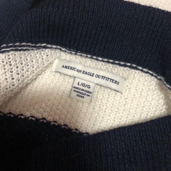 Striped Knit Cold Shoulder Sweater - Picture 3 of 3